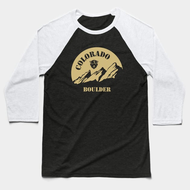 Colorado Boulder Baseball T-Shirt by RockyDesigns